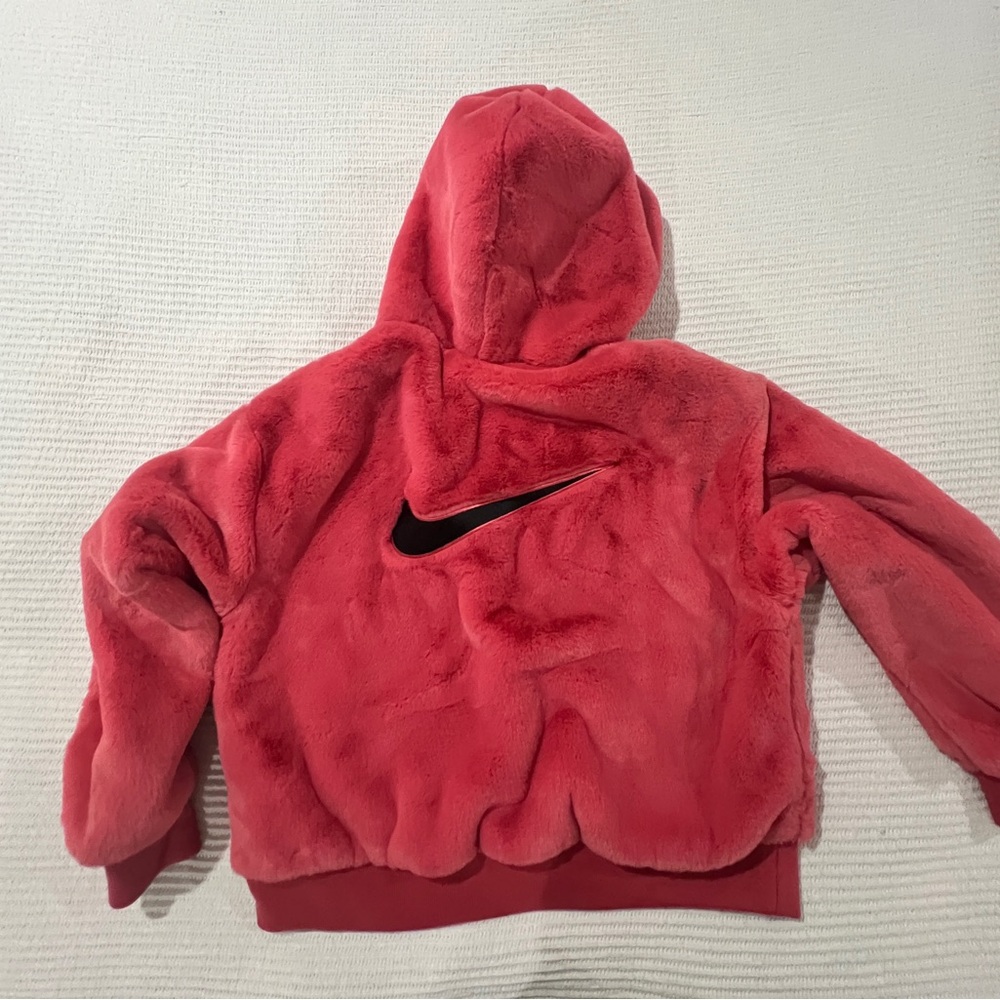 Nike Womens Sportswear Essential Faux Fur Jacket ‘ Archaeo Pink’ Size XL NWT - Picture 4 of 8